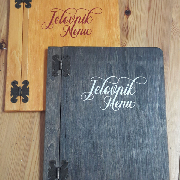 Drvene korice za jelovnike za restorane